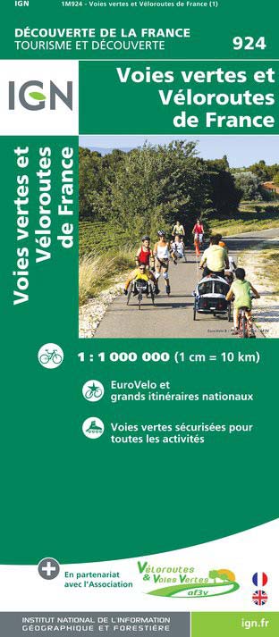 Map of véloroutes and voies vertes in France - Freewheeling France