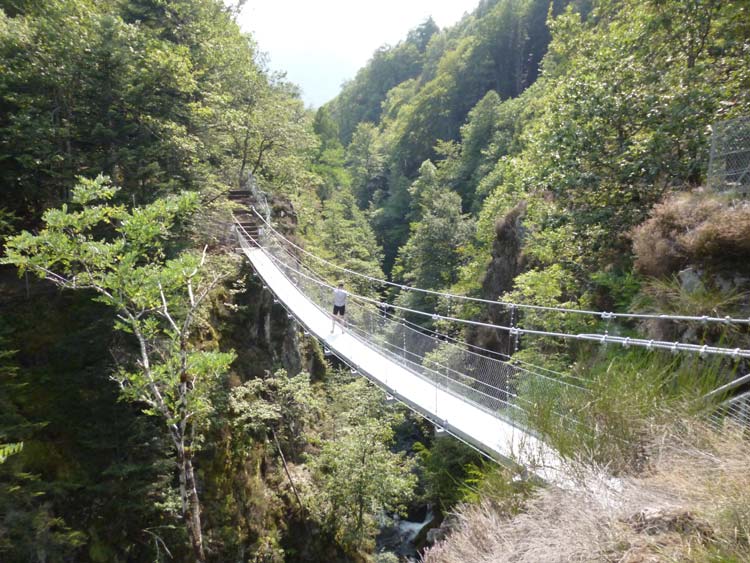 Superbagneres suspension bridge