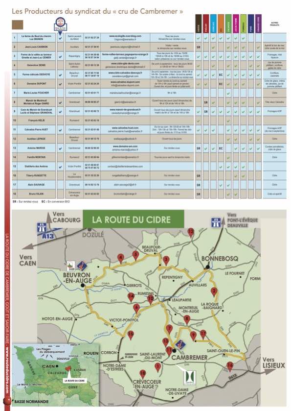 Cider Route map and farms