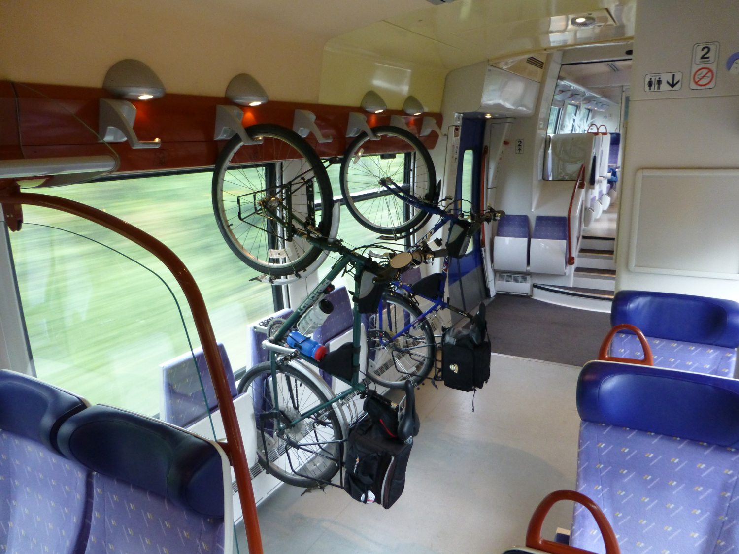 Commuter train storage for David's bikes. Photo: David Lord