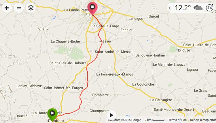 domfront to flers