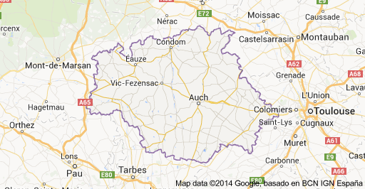 Gers Map by Google