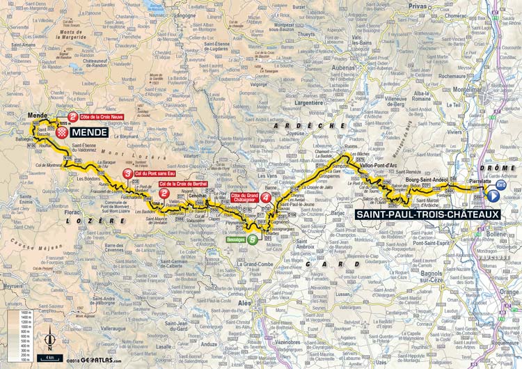 2018 Tour de France Stage 14 Saint-Paul Trois Chateaux to Mende