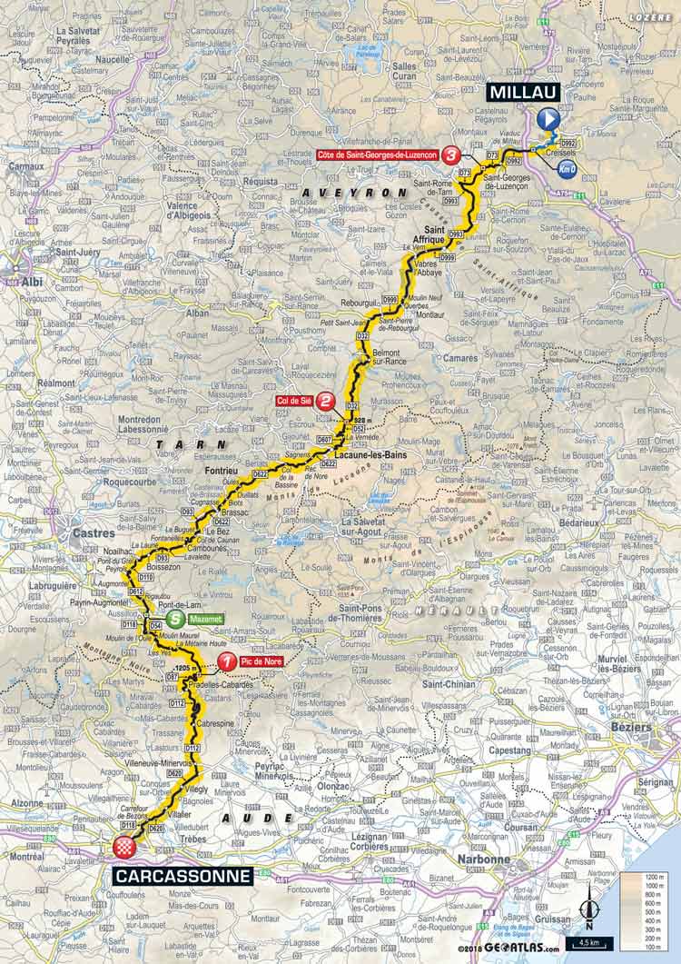 2018 tour de France Stage 15 Millau to Carcassonne
