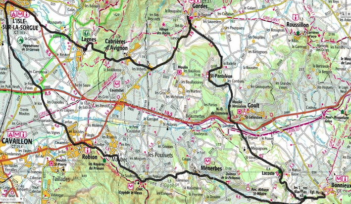 Sun e-bikes route Provence